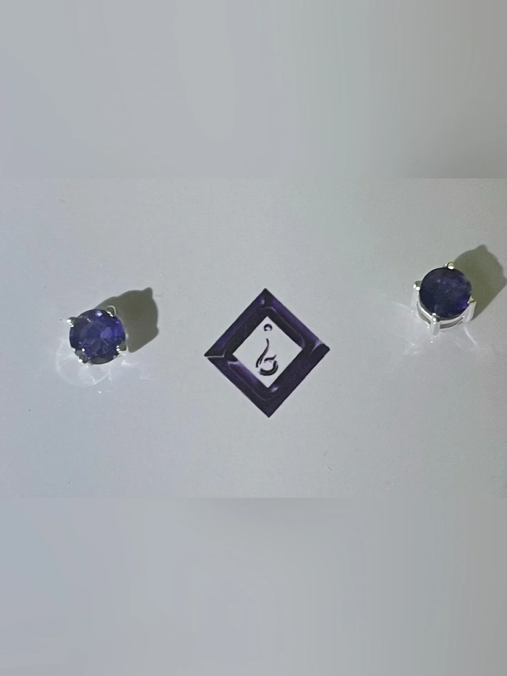 Iolite stud earrings
